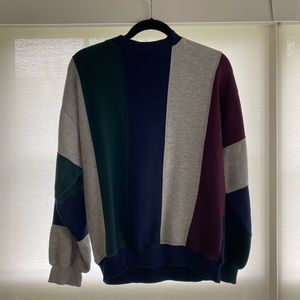 Multicolored Striped Crewneck Sweater